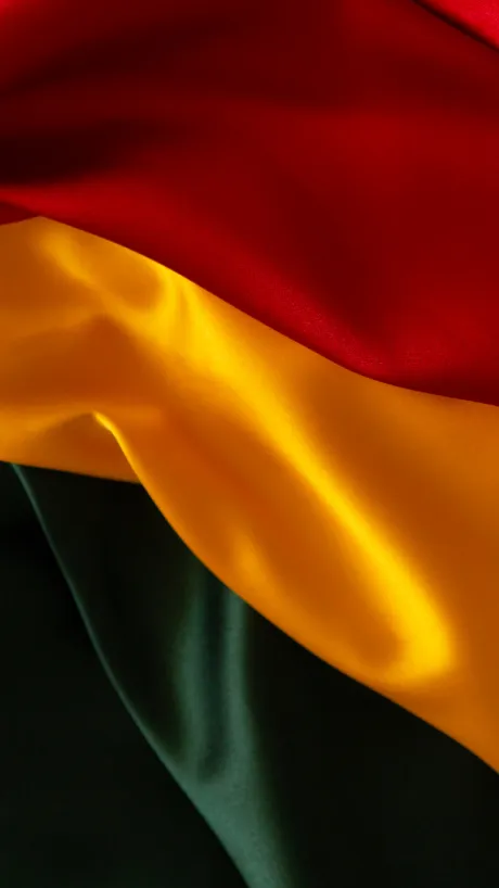 red yellow green silk flag