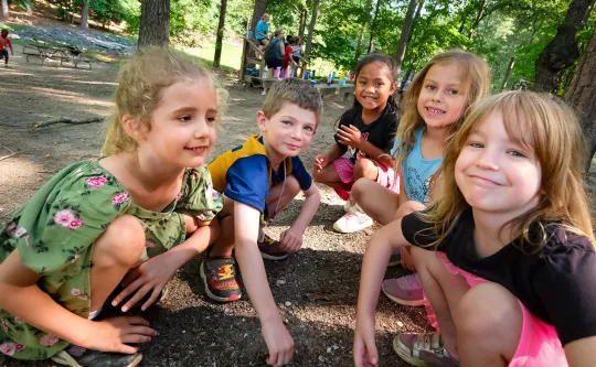 Group of kids at day camp