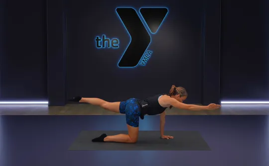 on-demand video of a woman working out