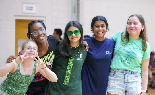 Group of older campers spending time together at day camp.