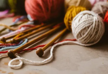 Yarn and knitting needles
