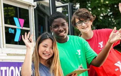 group of teens celebrating together