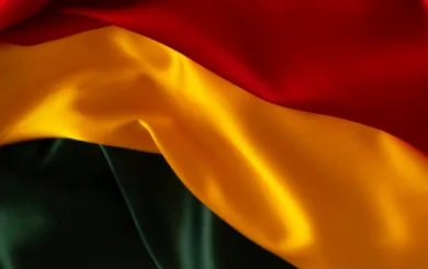 red yellow green silk flag