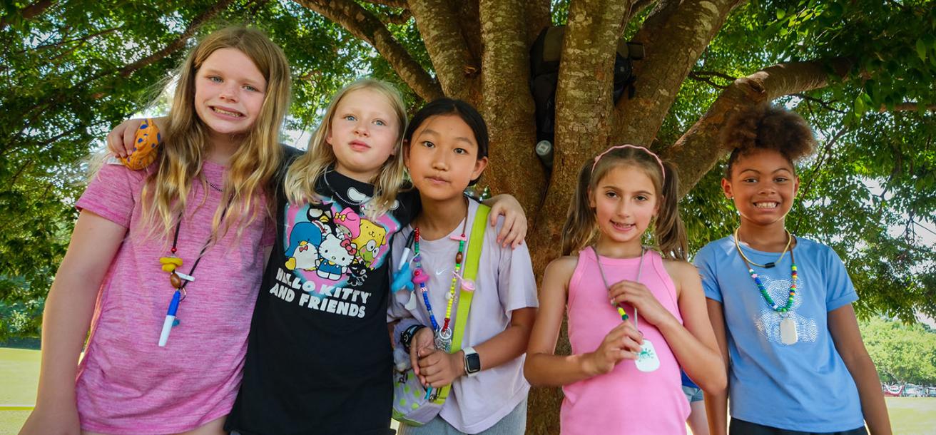 Group of kids at day camp