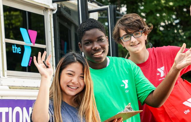 group of teens celebrating together