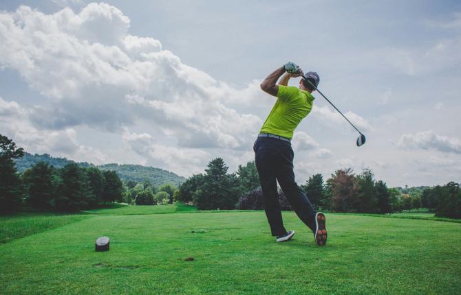Golfer takes a swing at the YMCA Golf Marathon benefitting the Annual Campaign